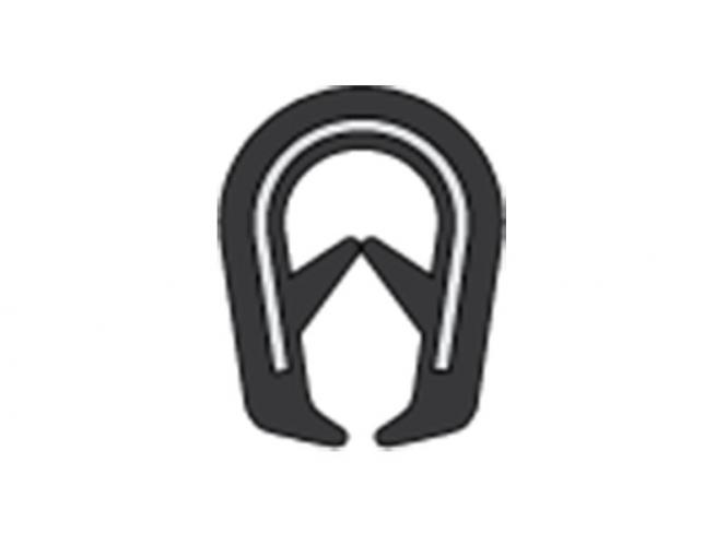 Aroa Hö: 11,8mm, Br: 9mm, Kl: 1-3mm Kantenschutzdichtungen mit Metallklemmband