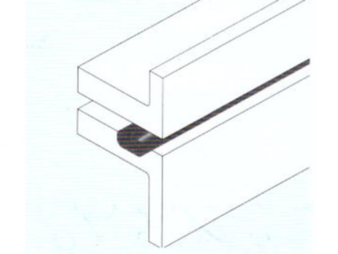 Hö: 2mm, Br: 100mm, Butylrechteckschnur einseitig mit Vlies 18m grau