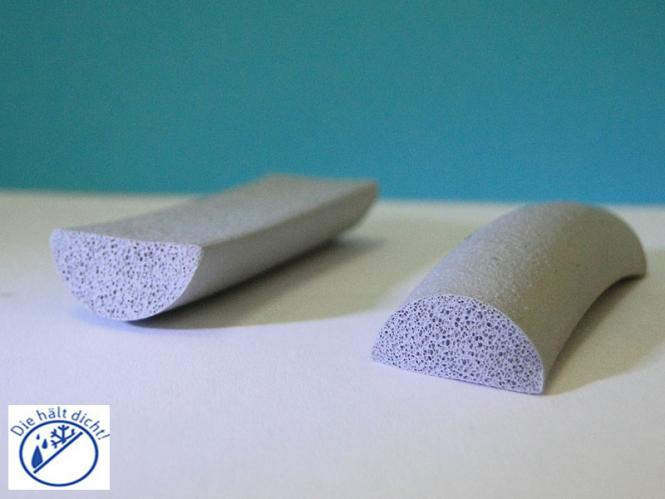 Timtea Hö: 7,5mm, Br: 15mm, nicht selbstklebend Moosgummi Halbrundprofil