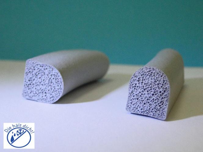 Semiro Hö: 17mm, Br: 12mm, Moosgummi Halbrundprofil