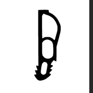 Saru Höhe: 23,5mm, Breite: 8mm  Holz-Fenster/Türen Flügelfalzdichtung