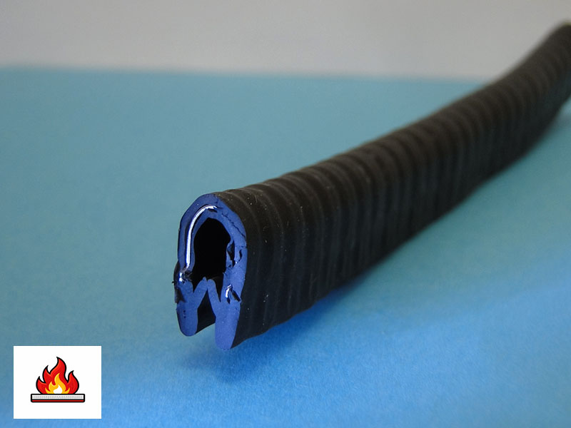 Kurzio Höhe: 14mm, Breite: 10,5mm, Klemmbereich: 2-4mm  Kantenschutzprofil mit Brandschutzqualität