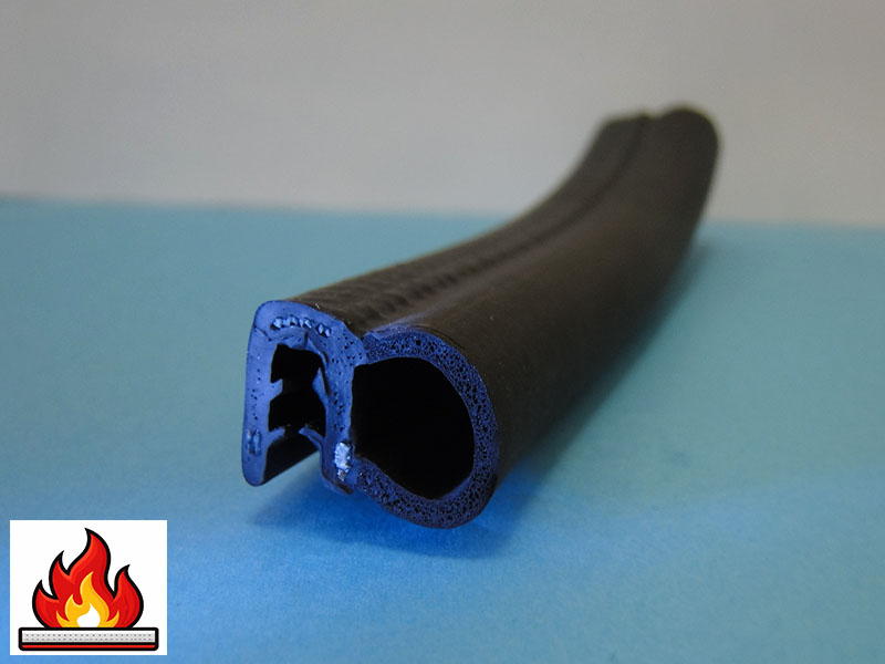 Attillo Höhe: 14,6mm, Breite: 24mm, Klemmbereich: 1,5-3mm  Kantenschutzdichtprofil mit Brandschutzqualität