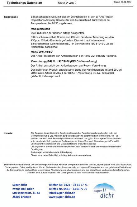 Silikonschaum Höhe: 10mm Abeno