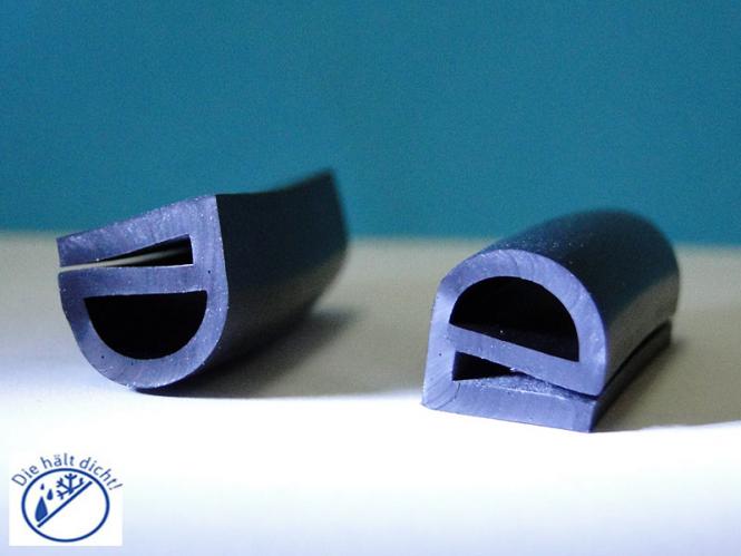 Gummi Hohlkammerprofil  Hö: 12mm, Br: 12mm  Palanto