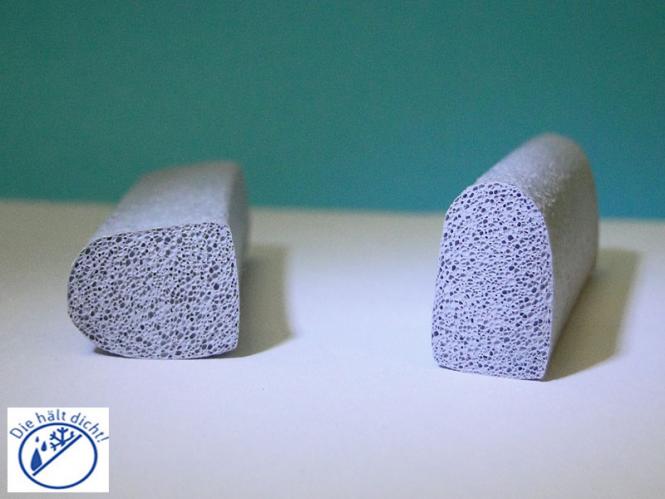 Tea Hö: 22,5mm, Br: 17mm, Moosgummi Halbrundprofil