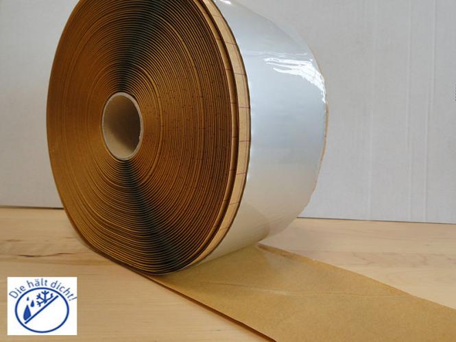 Butylkautschukflachstreifen Byfix einseitig mit Aluverbundfolie