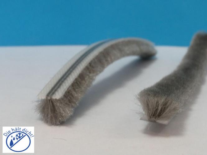 Bürstendichtung Panda nicht-selbstklebend 8x8,75mm grau