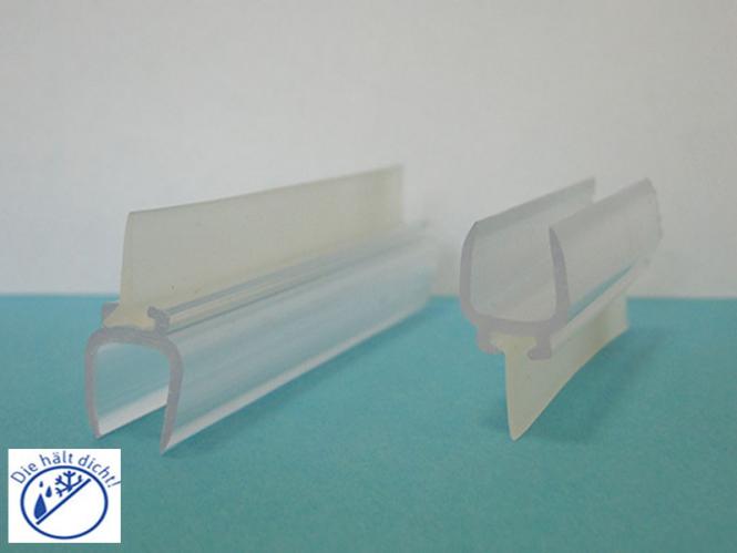 Amana für 10mm Glas gerade zulaufende Glaswanddichtung