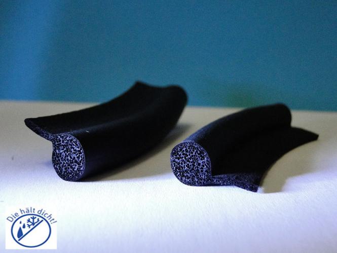 Aksan Hö: 8mm, Br: 16mm, Moosgummi Fahnenprofil