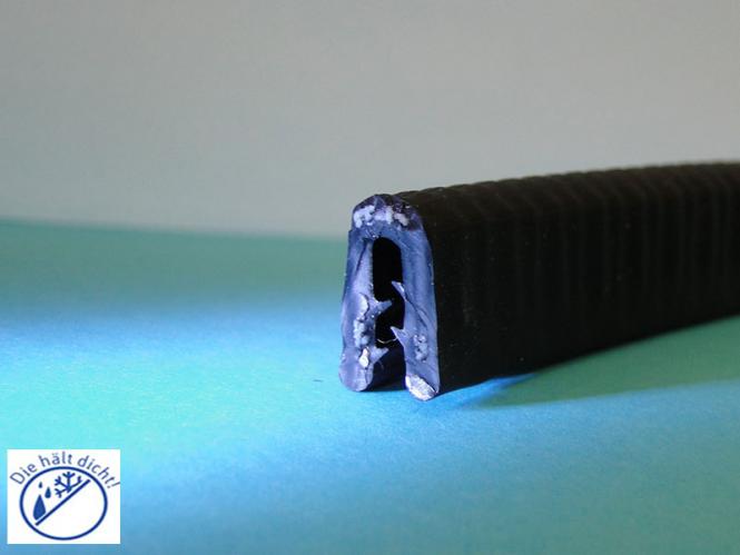 Asario Hö: 14mm, Br: 9mm, Kl: 1-2,5mm Kantenschutzdichtungen mit Metallklemmband