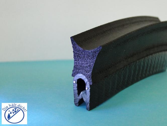 Halema Hö: 28mm, Br: 14mm, Kl: 1-4mm Kantenschutz mit Metallklemmband