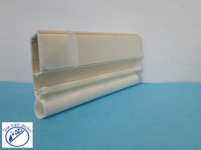 Kunststoffabdichtungsschiene Feodora weiss mit Balloneinsteckdichtung