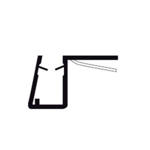 Eckanschlag Aufsteckdichtung Isenbert für 10mm Glasstärke