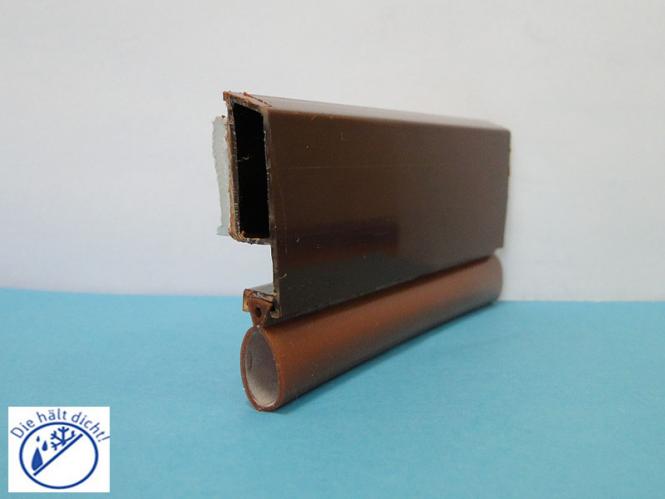 Kunststoffabdichtungsschiene Maternus braun mit Balloneinsteckdichtung