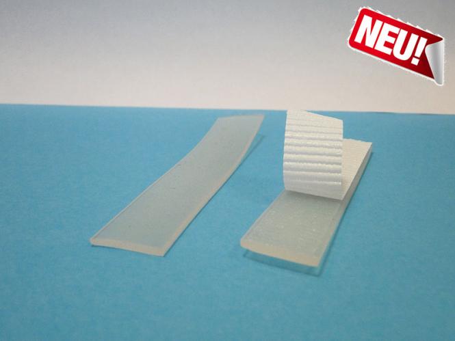 Silikon-Rechteckstreifen Minot Hö: 3mm, Br: 6mm, selbstklebend