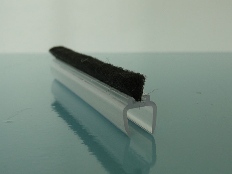 Glasaufsteckbürste Ombrasa für gerade Türen, 6-8mm Glasstärke