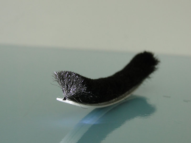 Bürstendichtung Lisa nicht-selbstklebend 4,9x10mm schwarz