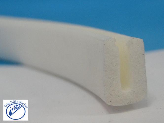 Masana Hö: 13mm, Br: 9mm Silikonschaum U-Profil Farbe: weiss