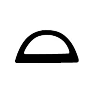 Bodhi Höhe: 8mm, Breite: 17mm  Halbrundprofil nicht selbstklebend