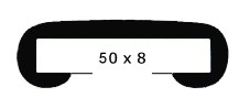 Treppen-Handlauf Orella 50x8 schwarz