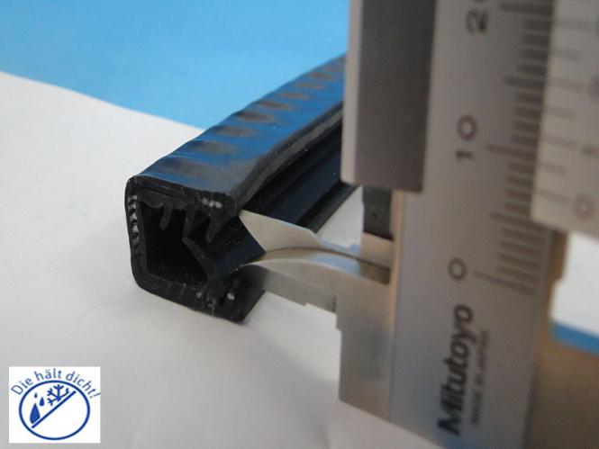 PVC-Kantenschutz mit Stahleinlage, Klemmbereich 6-8mm, Nußbraun -  Kantenschutzprofil & Kederband