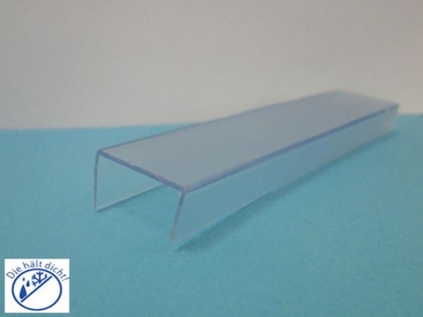 Glaskantenschutz Kaspara transparent 15,5mm Klemmbereich